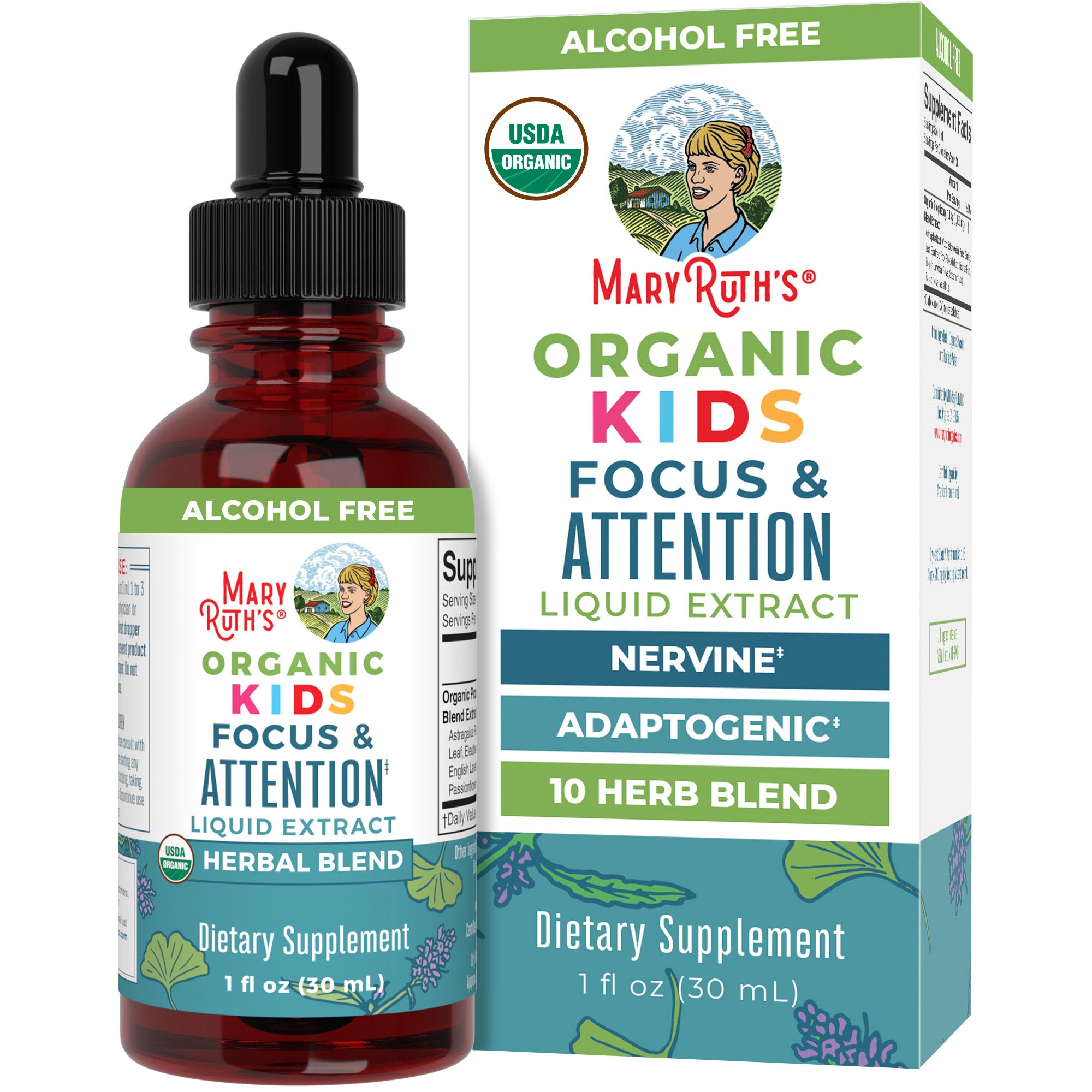 Mary Ruth Adhd Kids Focus & Attention Vitamin Liquid Drops – MaryRuth Organics