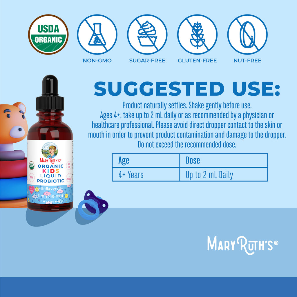 Organic Kids Liquid Probiotic Suggested Use