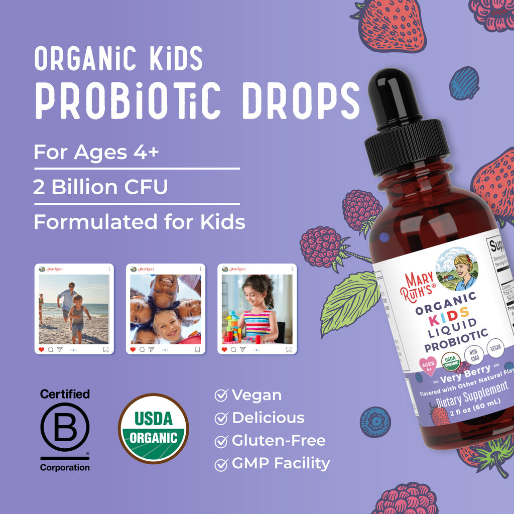 Organic Kids Liquid Probiotic Very Berry 2oz 8