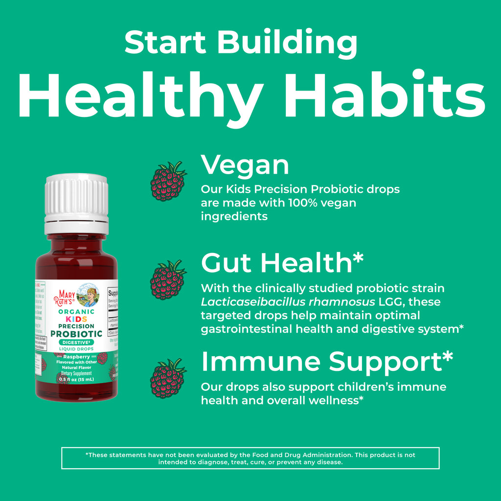 Organic Kids Precision Probiotic Digestive Liquid Drops Healthy Habits