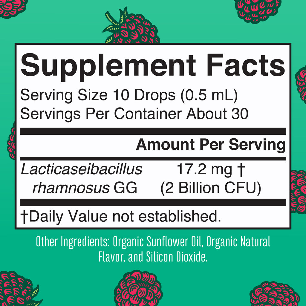 Organic Kids Precision Probiotic Digestive Liquid Drops Supplement Facts