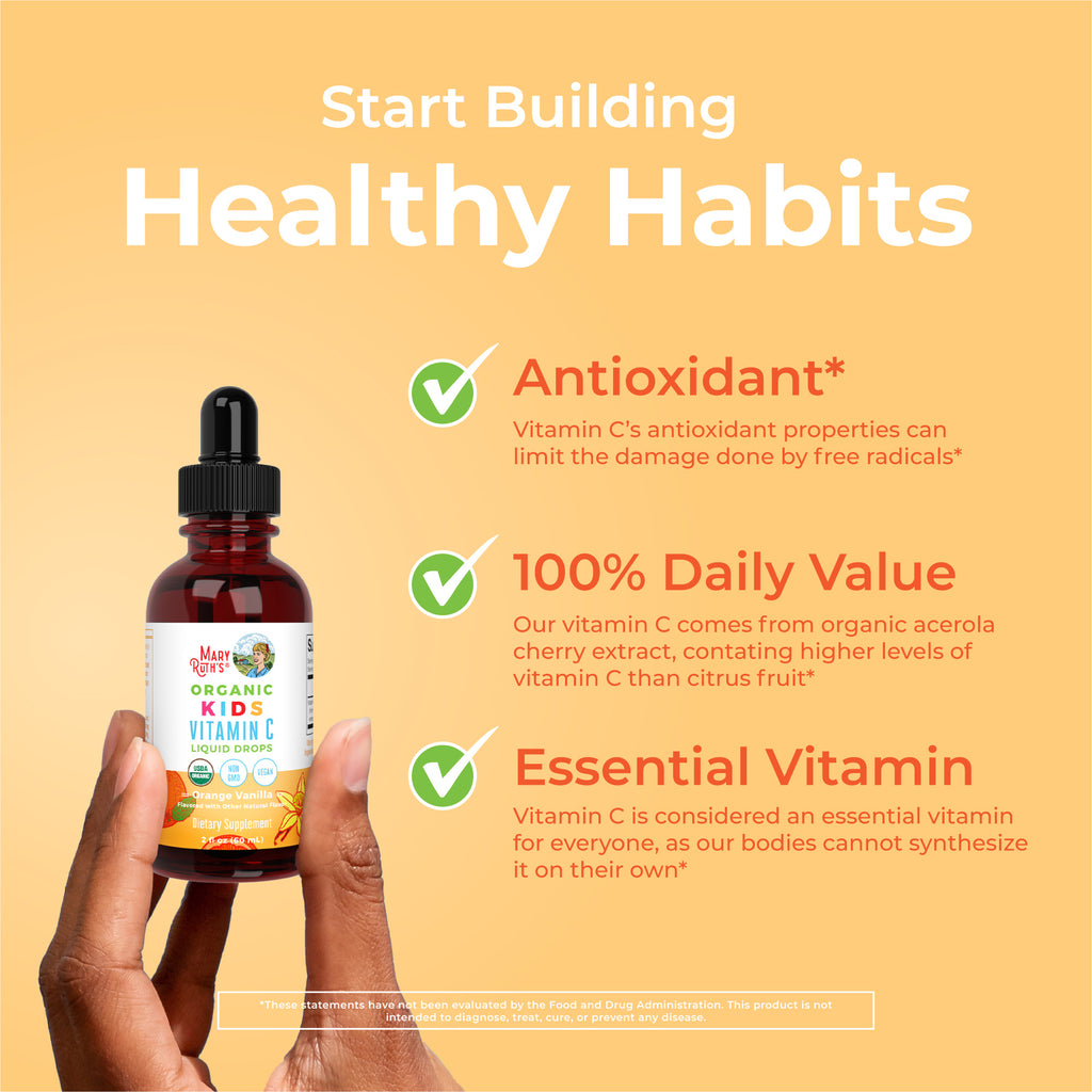 Organic Kids Vitamin C Liquid Drops Healthy Habits