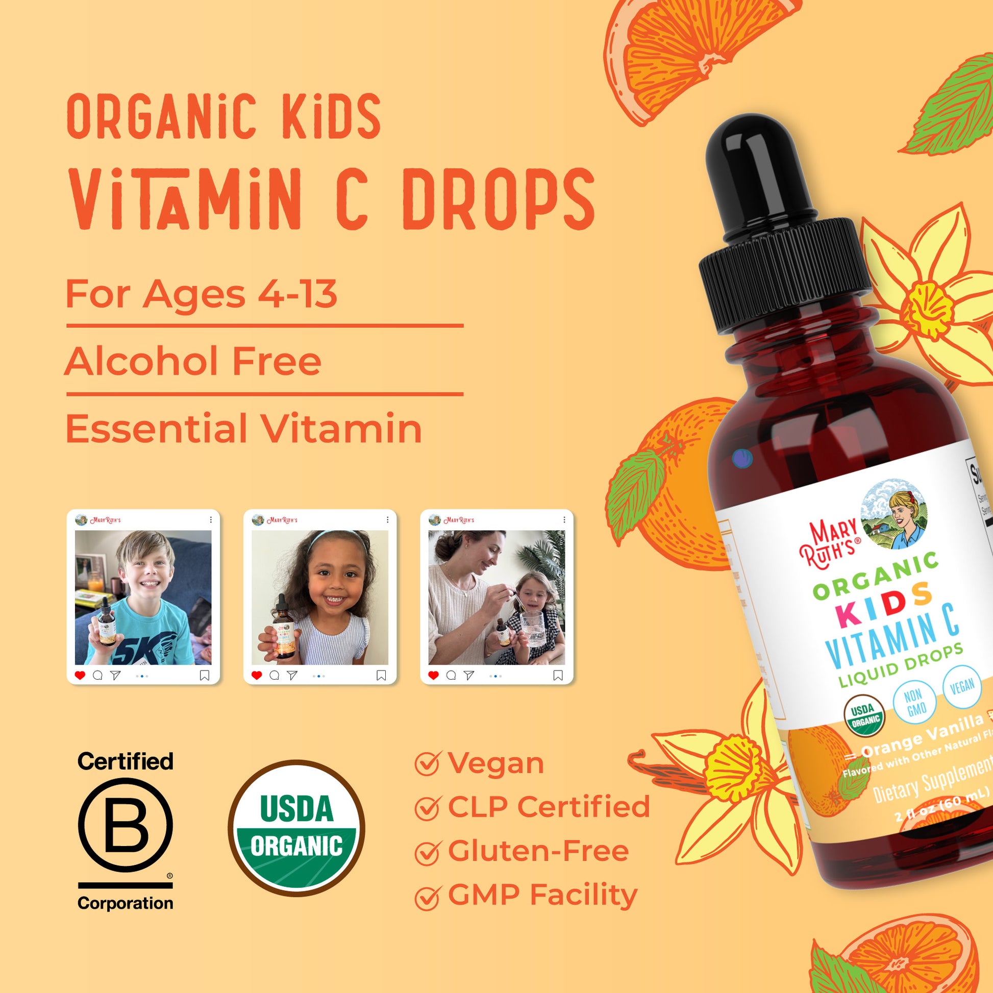 Organic Kids Vitamin C Liquid Drops 8