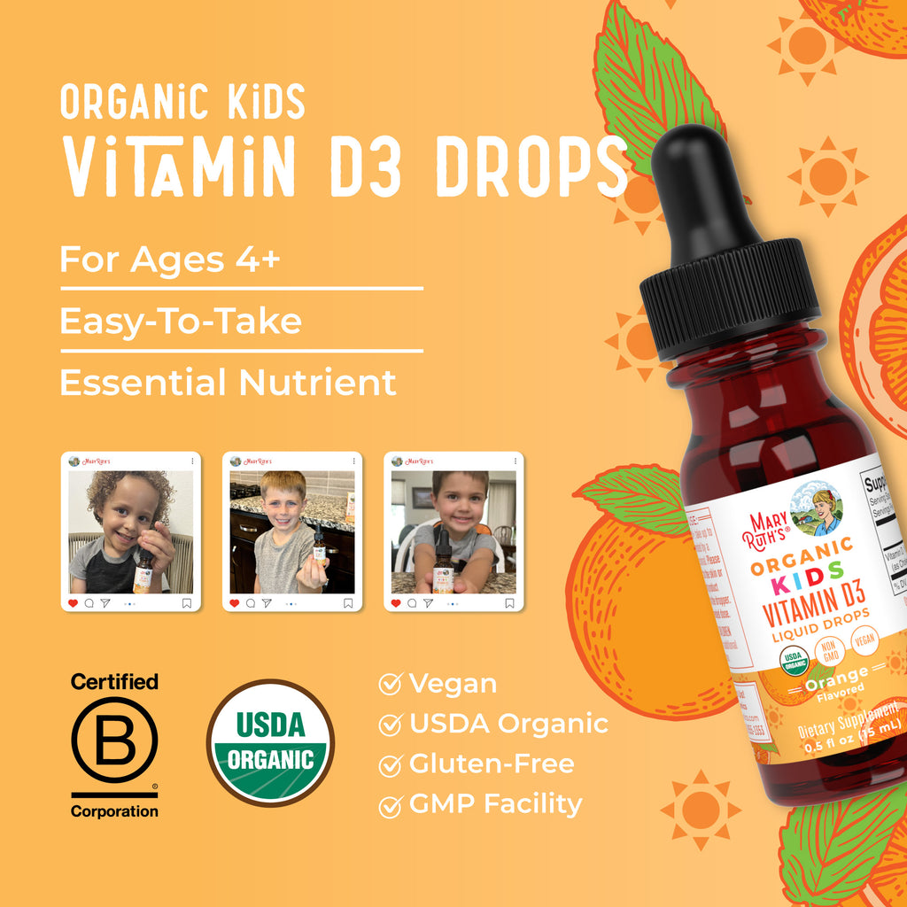 Organic Kids Vitamin D3 Liquid Drops 8