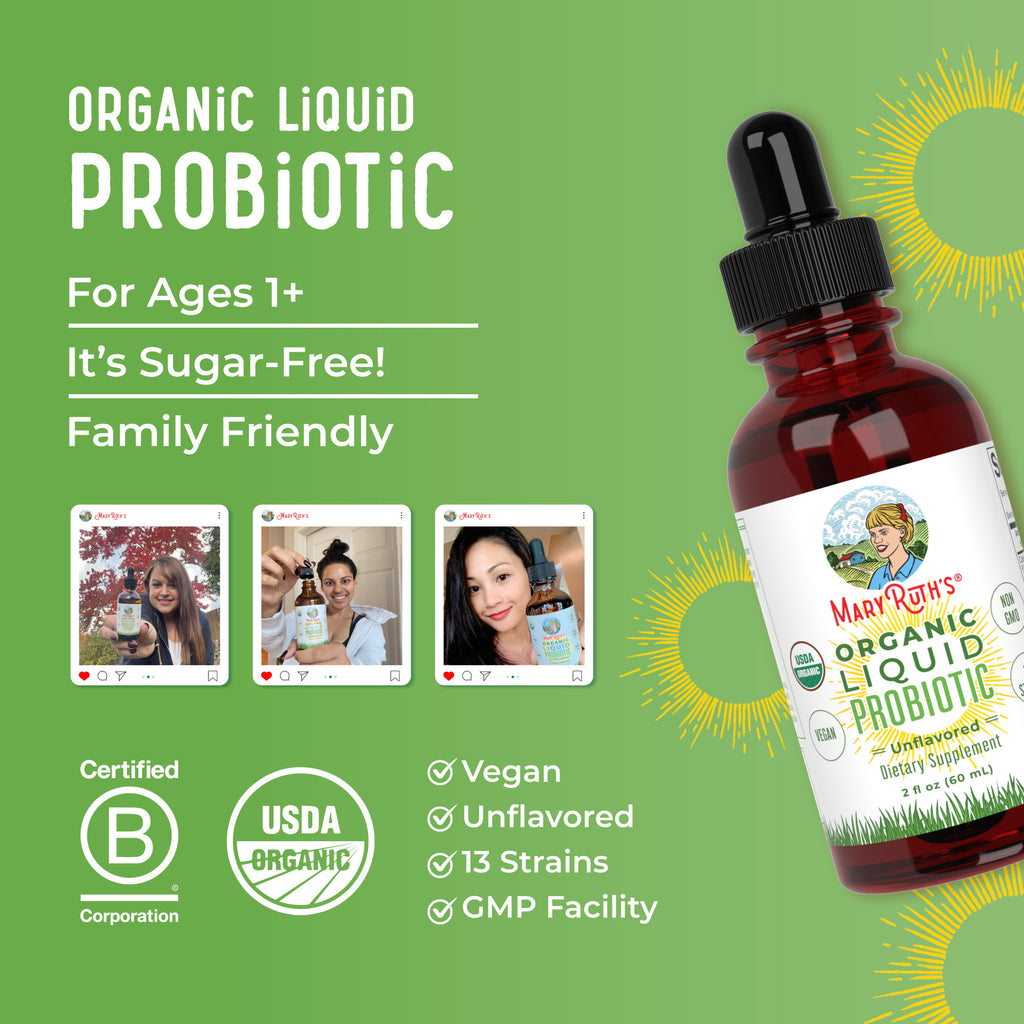 Organic Liquid Probiotic 2oz Lifestyle Bottle