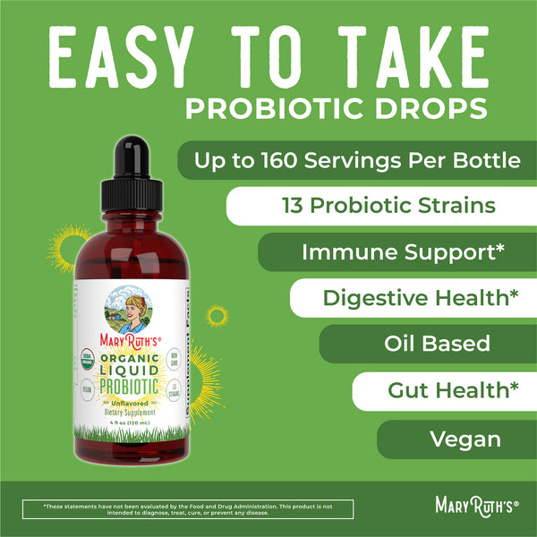 MaryRuth Organic Liquid Probiotic Drops 4oz Easy to Take