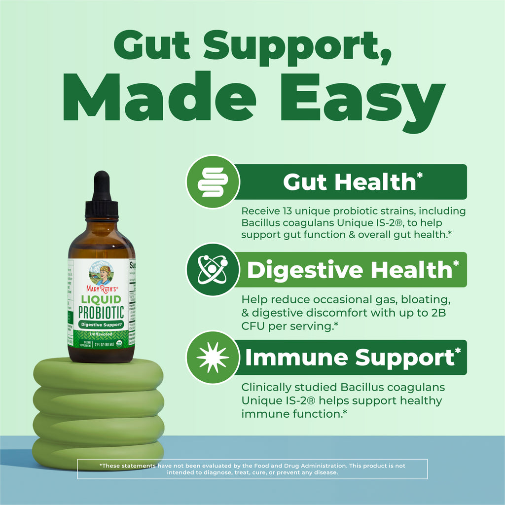 Organic Liquid Probiotic Travel Size Unflavored 2oz Gut Support