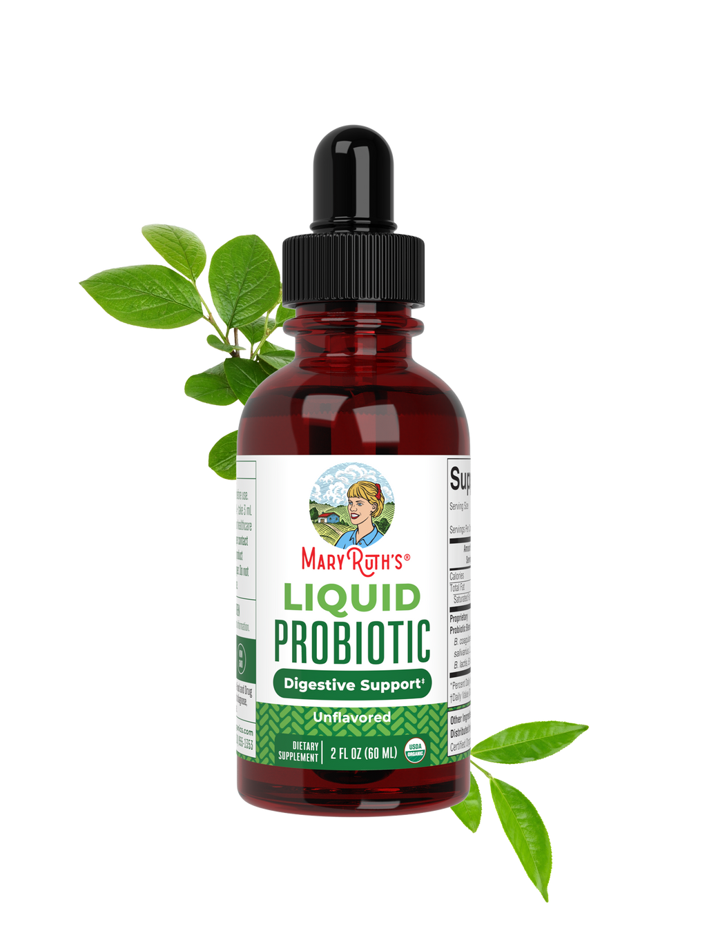 Organic Liquid Probiotic Travel Size Unflavored 2oz