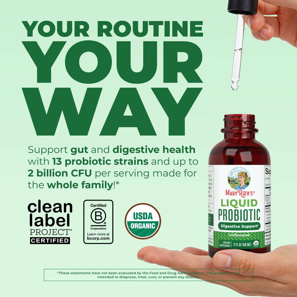 Organic Liquid Probiotic Travel Size Unflavored 2oz Upgrade Your Routine Your Way