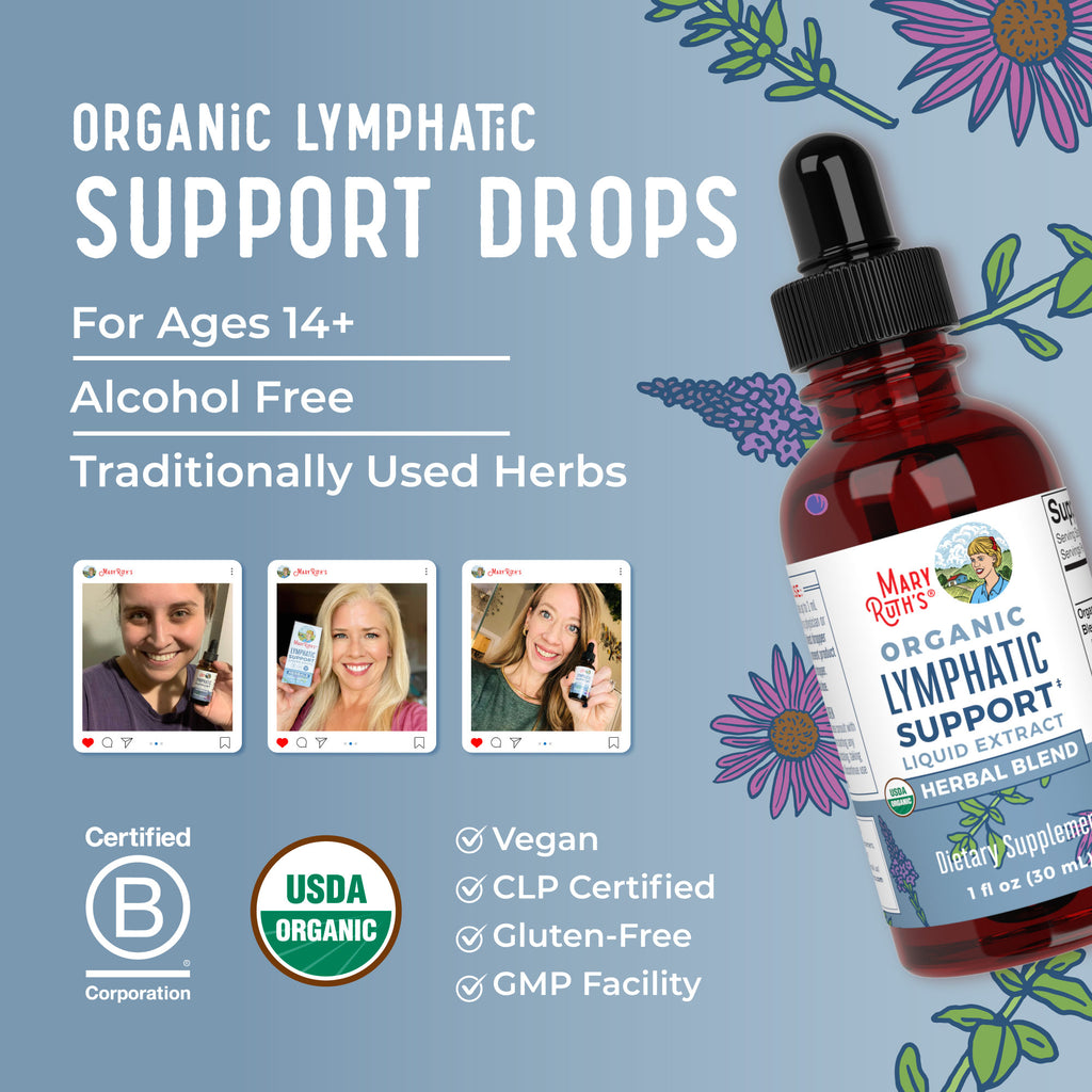 Organic Lymphatic Support Herbal Blend Lifestyle Bottle