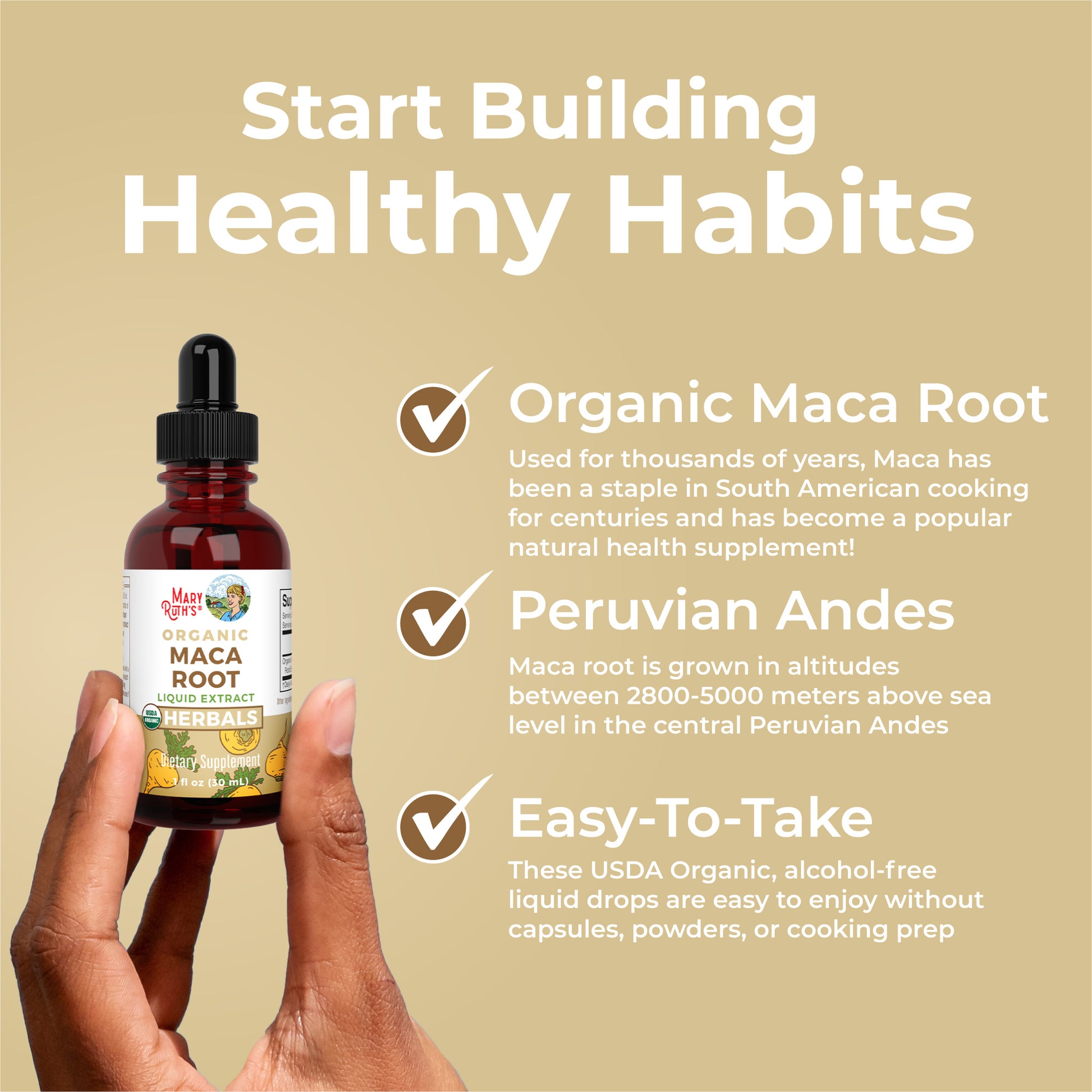Organic Maca Root Liquid Drops Healthy Habits