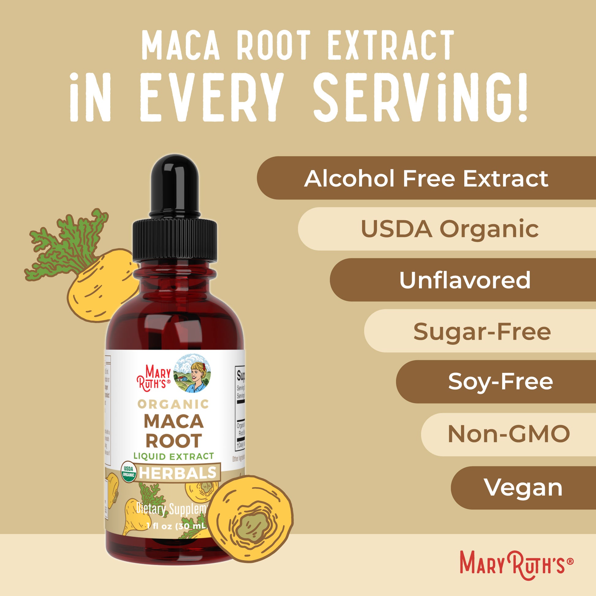Organic Maca Root Liquid Extract 1 oz