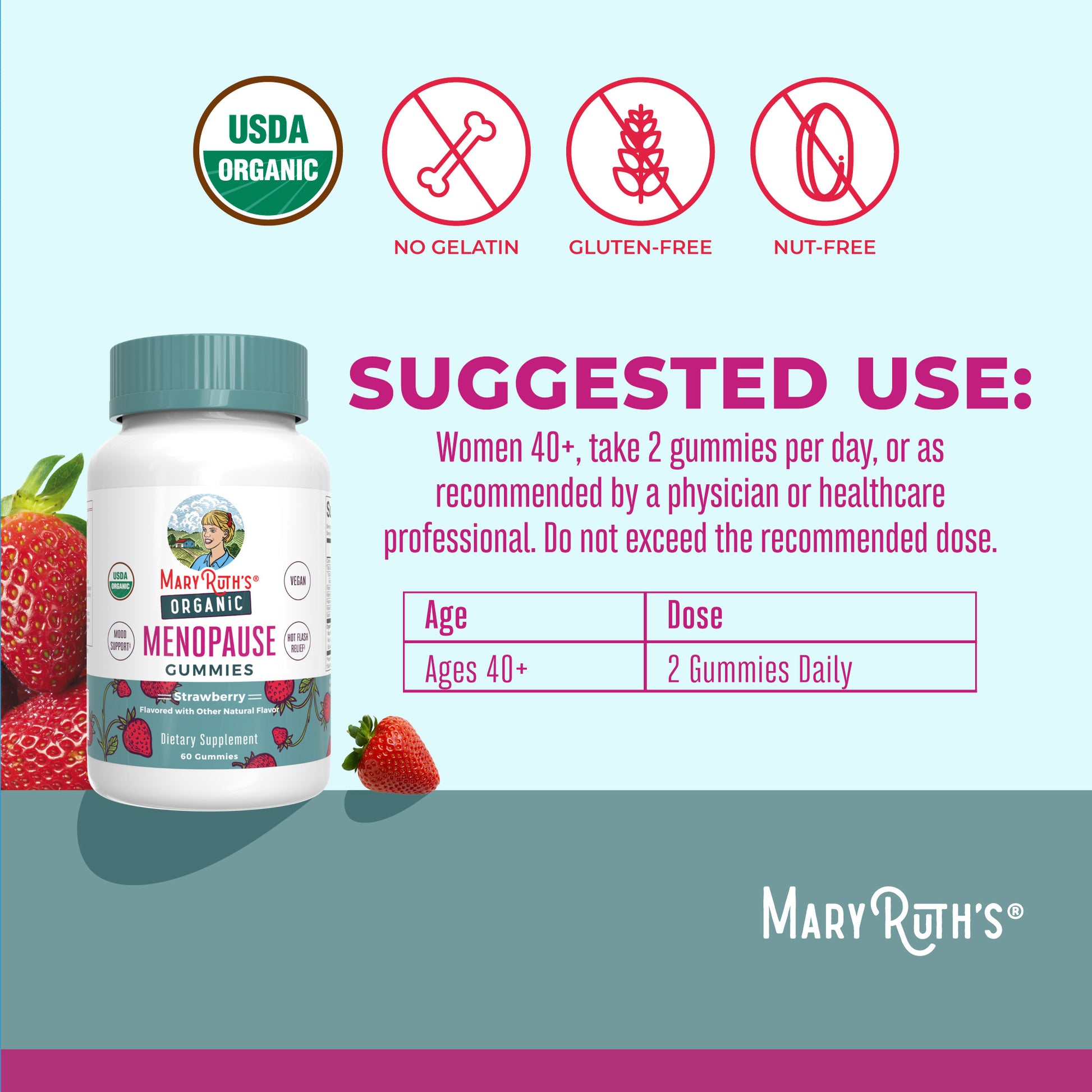 Organic Menopause Gummies Suggested Use