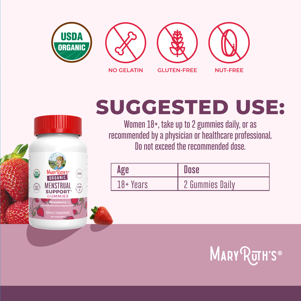 Organic Menstrual Support Gummies Suggested Use