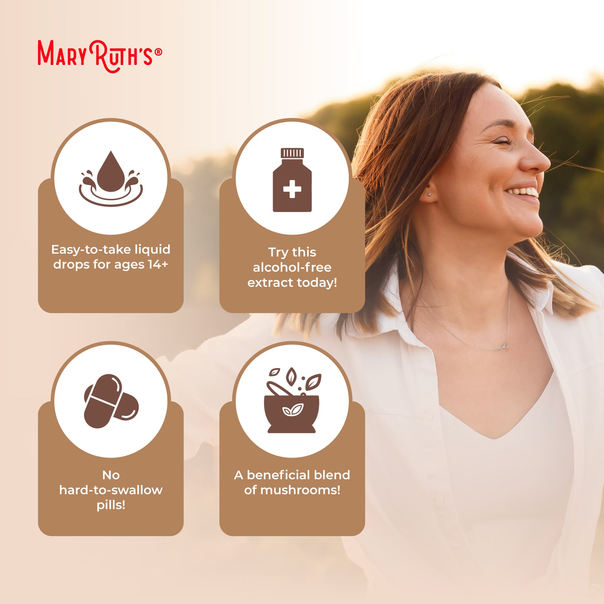 Organic Mushroom Complex Liquid Drops Benefits