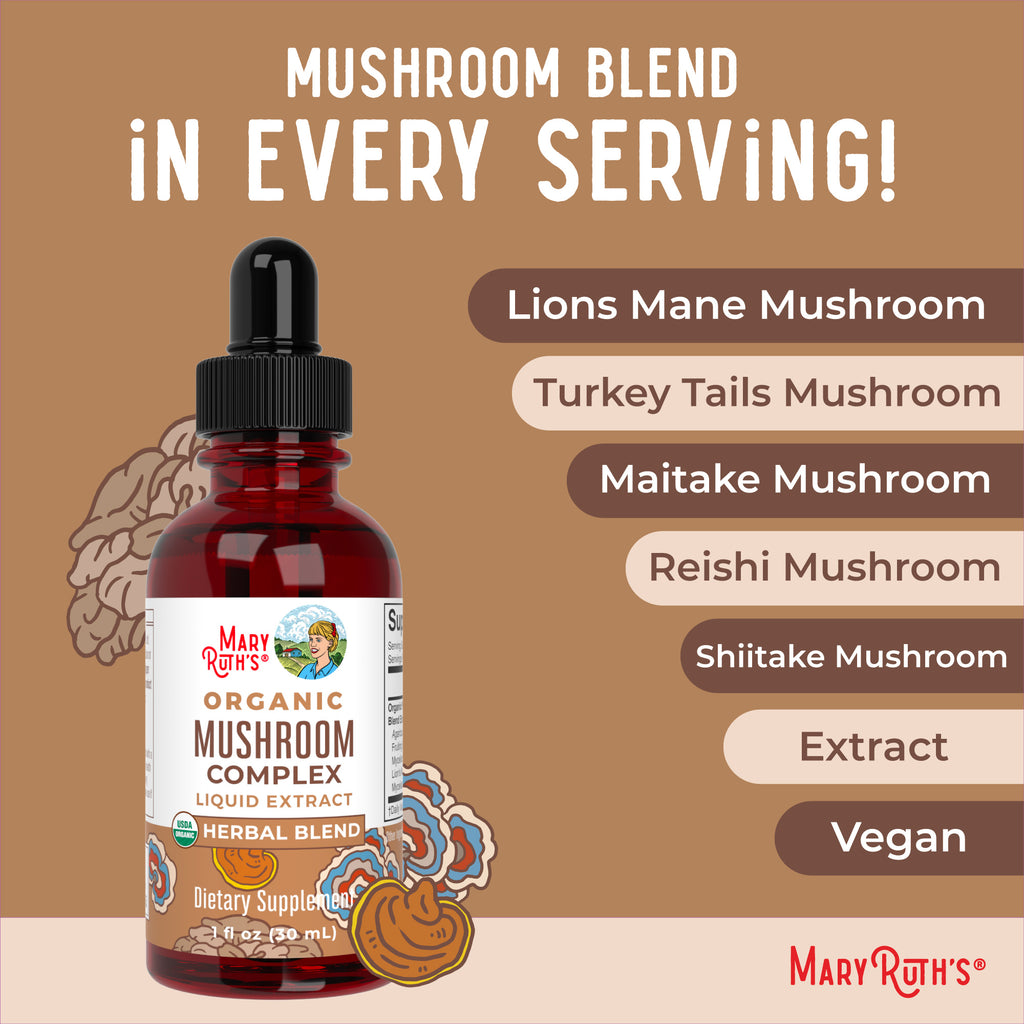 Organic Mushroom Complex Liquid Drops Ingredients