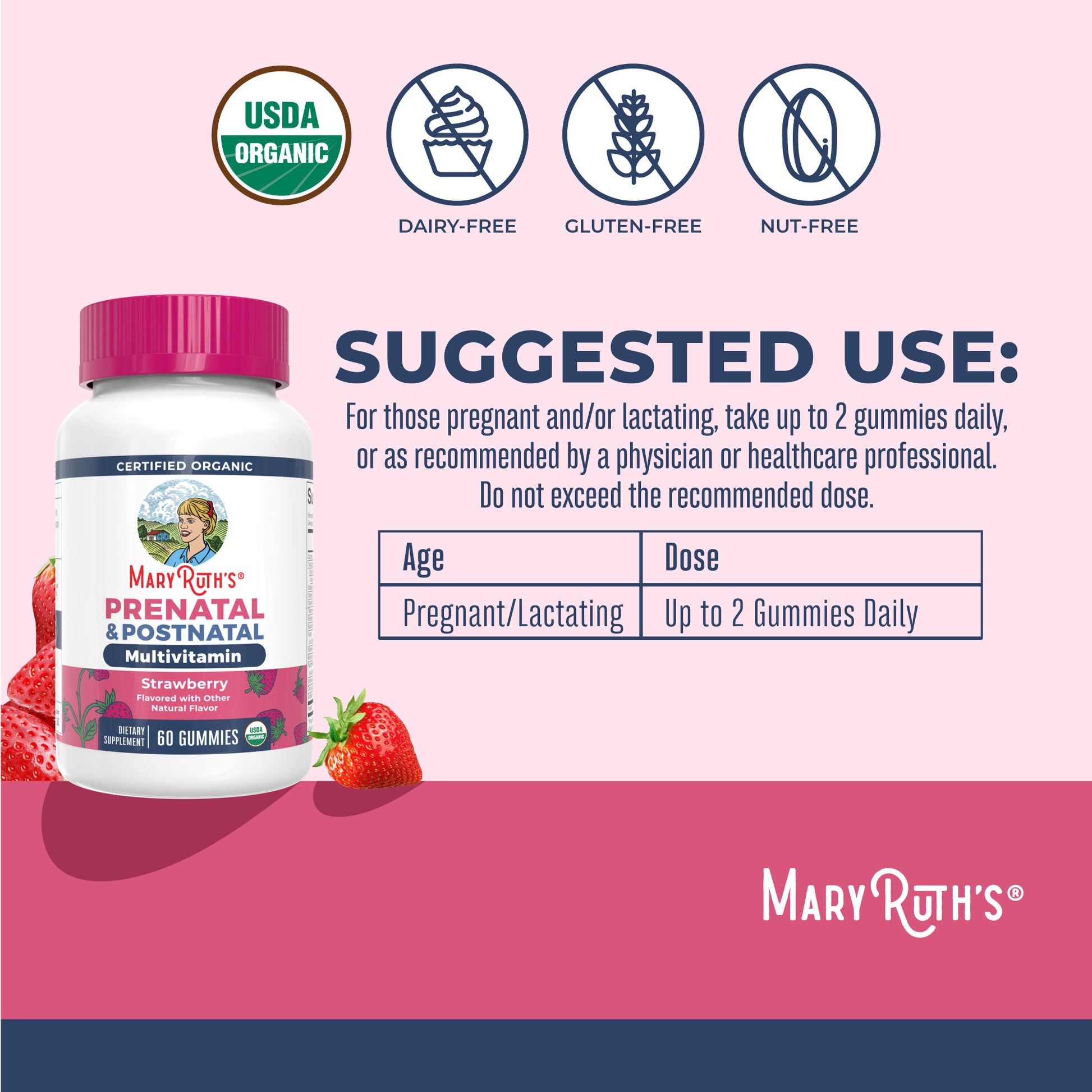 Organic Prenatal & Postnatal Multivitamin Gummies