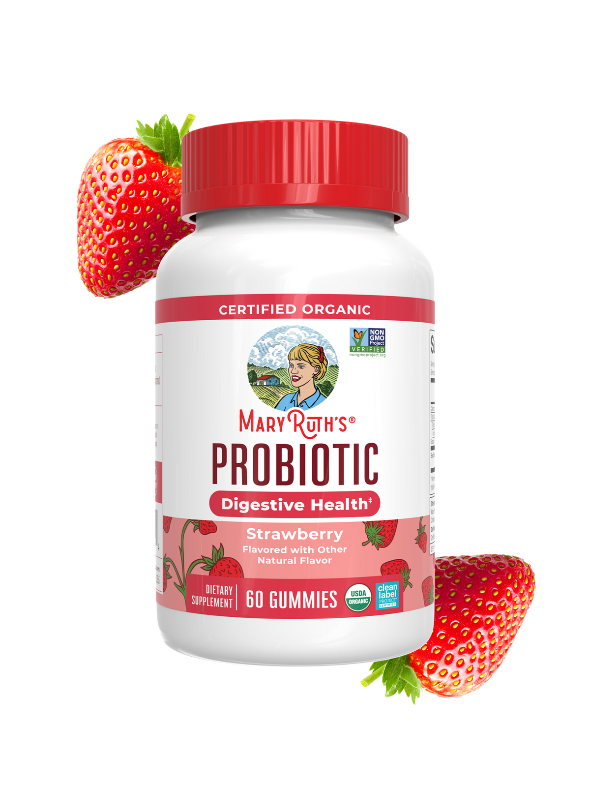 Organic Probiotic Gummies Strawberry 60ct
