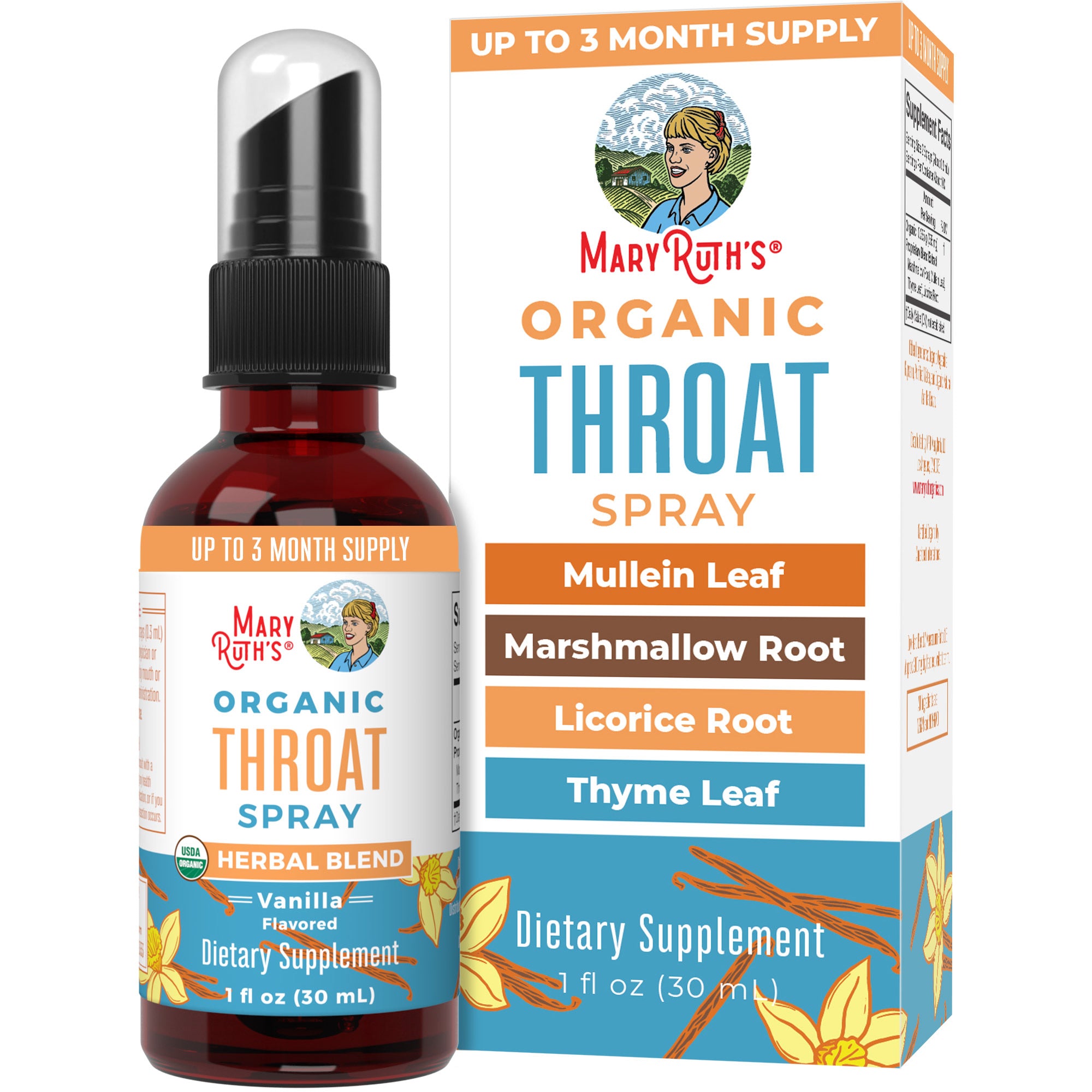 Organic Throat Spray (Vanilla)
