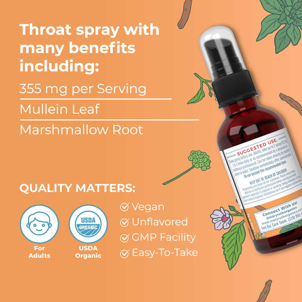 Organic Throat Spray (Unflavored) Lifestyle Bottle
