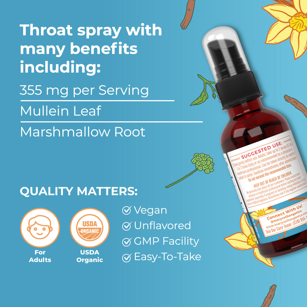 Organic Throat Spray (Vanilla) Lifestyle Bottle