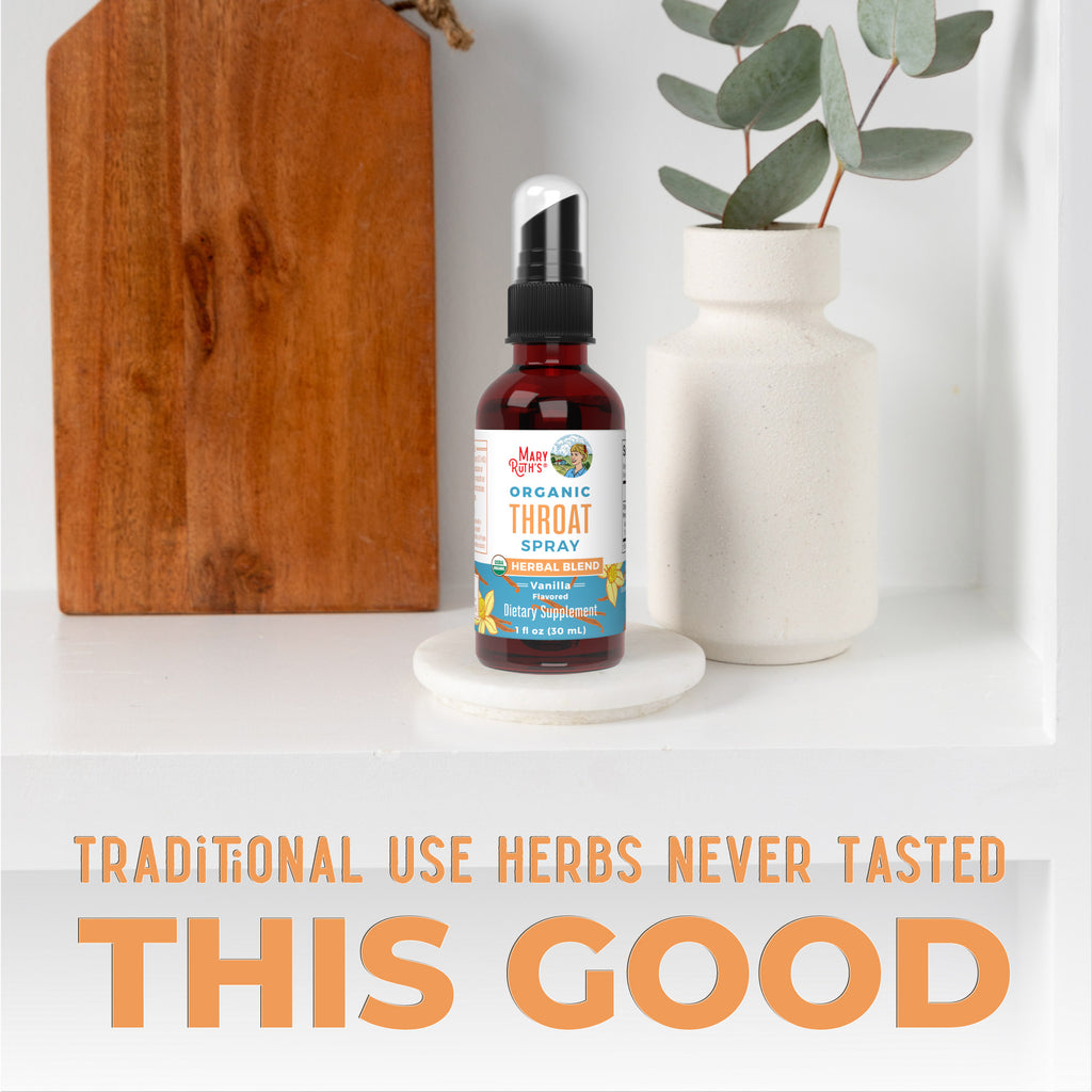 Organic Throat Spray (Vanilla) Lifestyle Bottle2