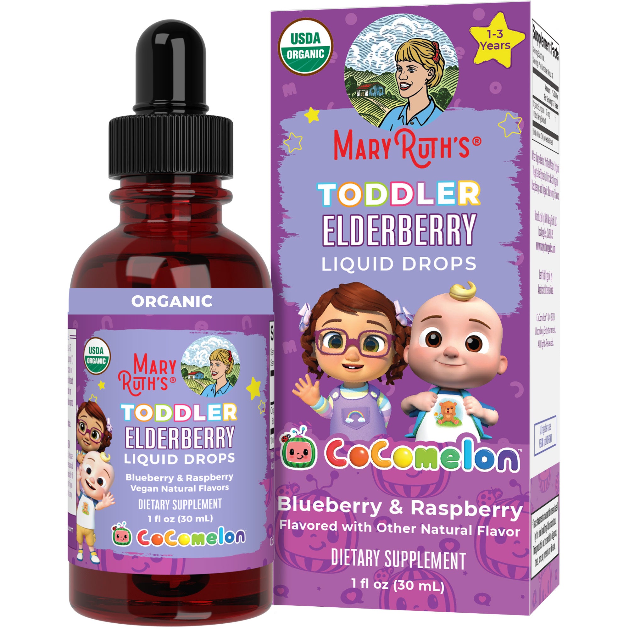 CoComelon Organic Toddler Elderberry Liquid Drops