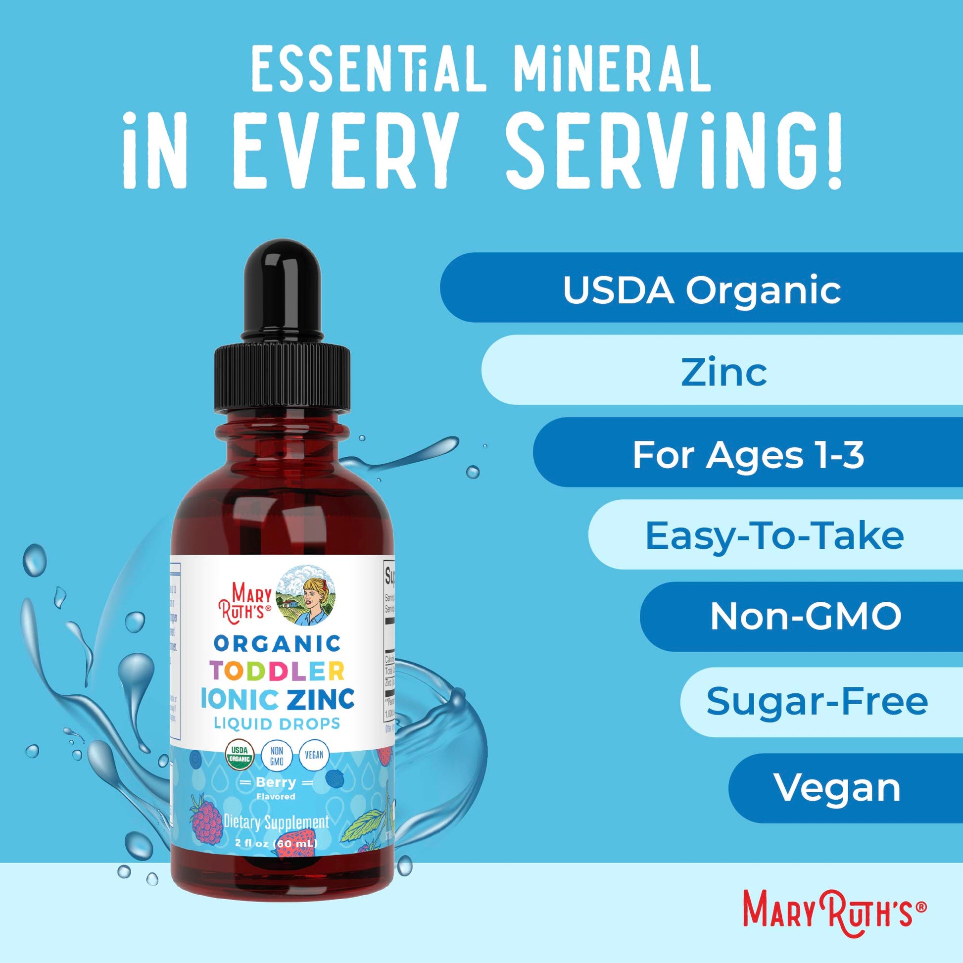 Organic Toddler Ionic Zinc Liquid Drops Ingredients