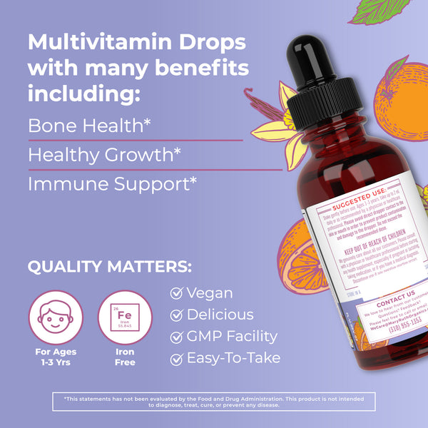 Mother Ruth Drops Organic Toddler Multivitamin Liquid Drops – MaryRuth Organics