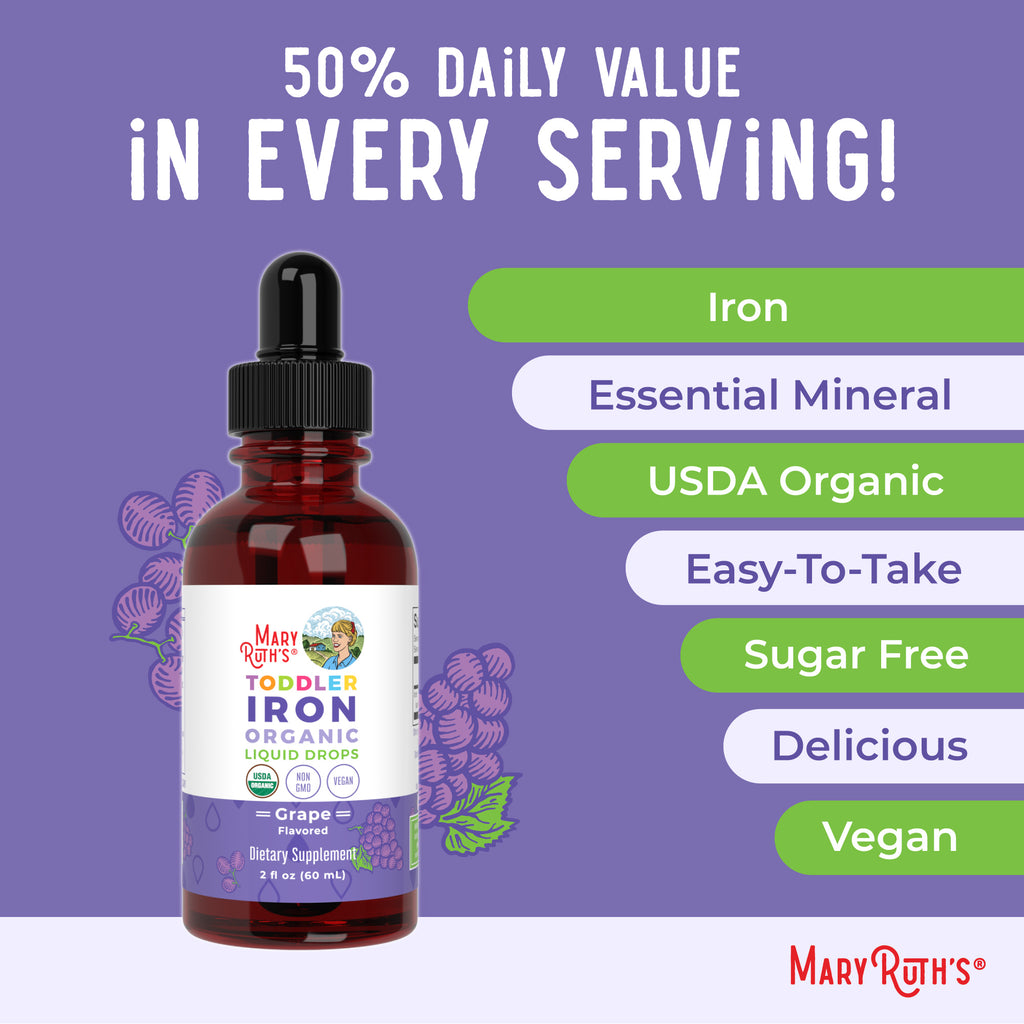Organic Toddler Iron Liquid Drops Ingredients