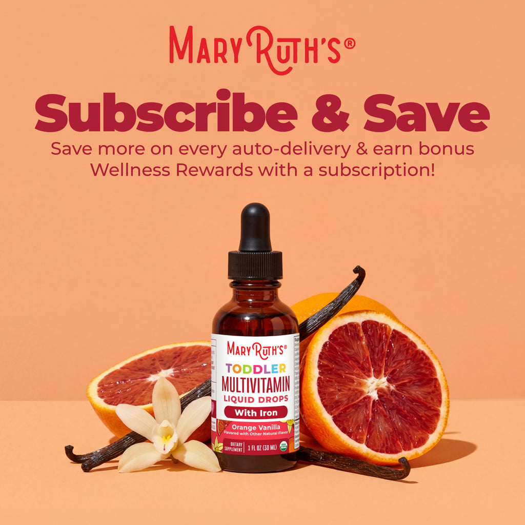 Organic Toddler Multivitamin Liquid Drops With Iron Orange Vanilla 1oz Subscribe Save