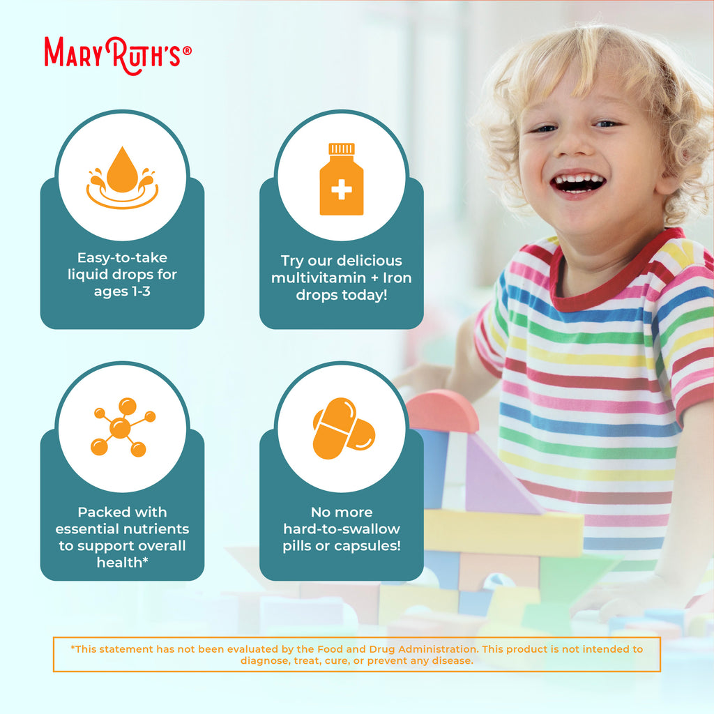 Organic Toddler Multivitamin Liquid Drops With Iron Orange Vanilla 2oz Benefits