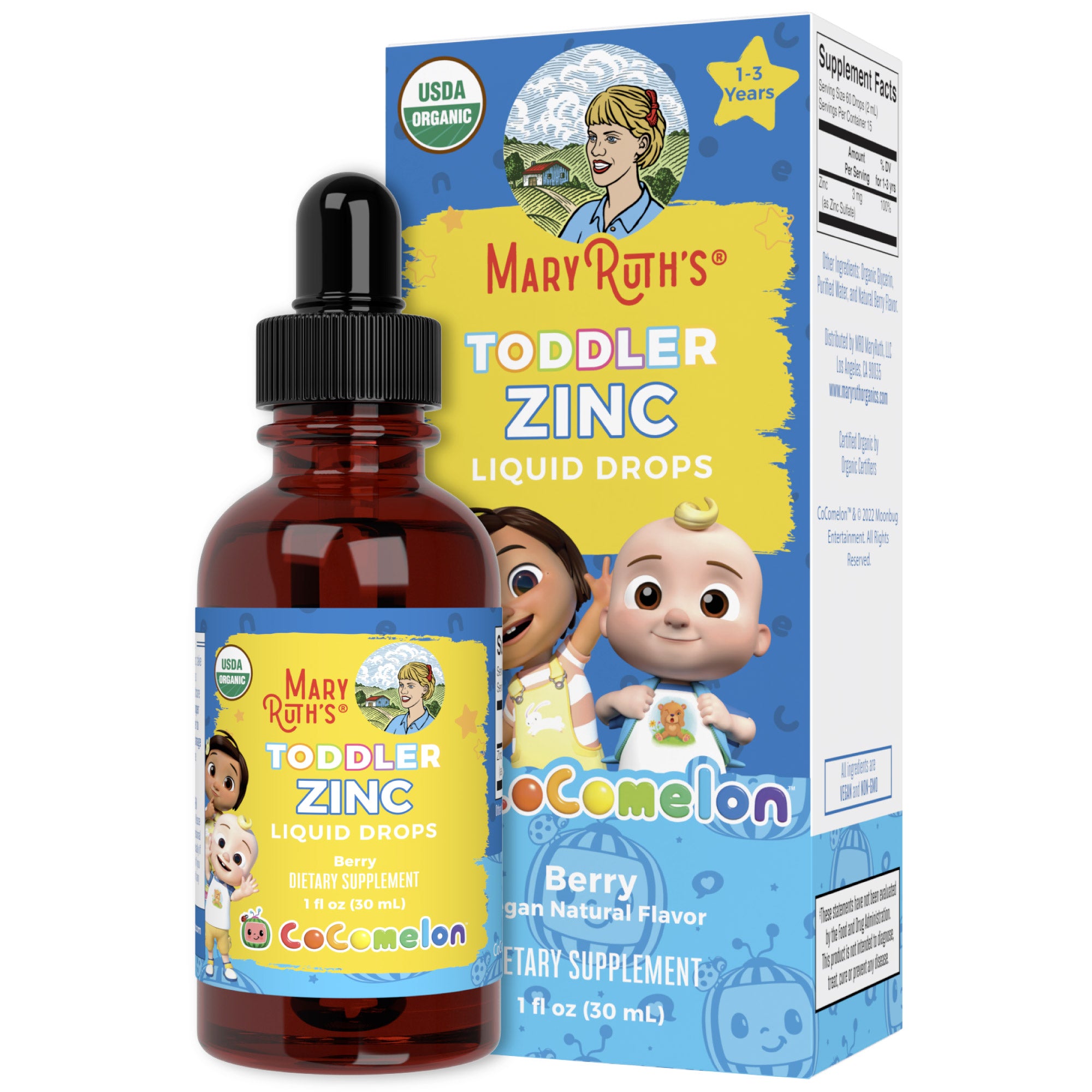 CoComelon Organic Toddler Ionic Zinc Liquid Drops