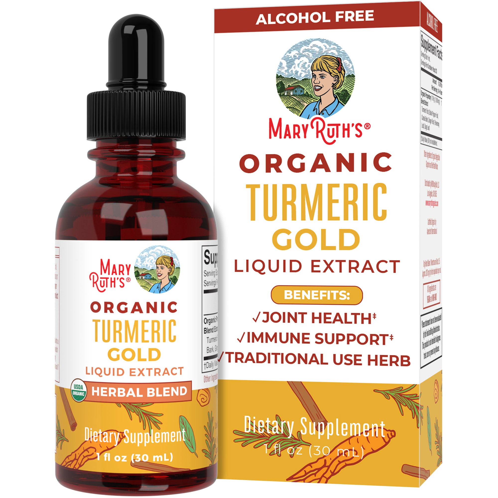 Organic Turmeric Gold Herbal Blend Liquid Drops