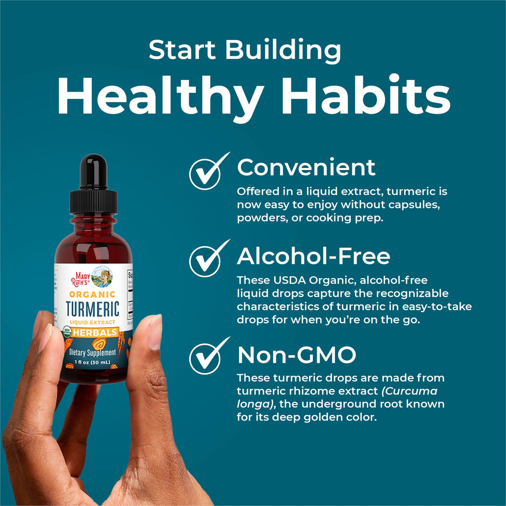 Organic Turmeric Herbal Drops Healthy Habits