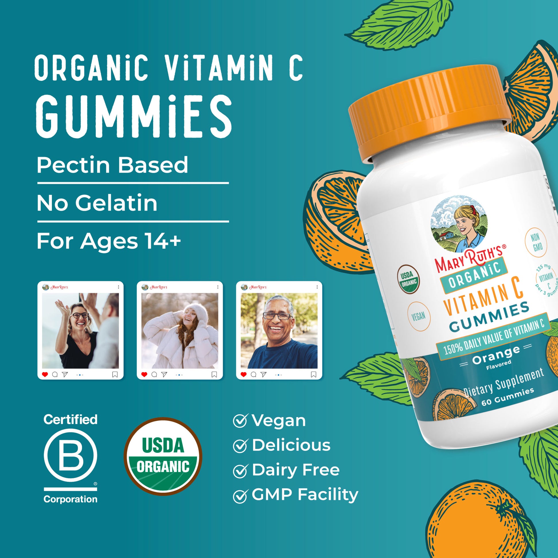 Organic Vitamin C Gummies Lifestyle Bottle
