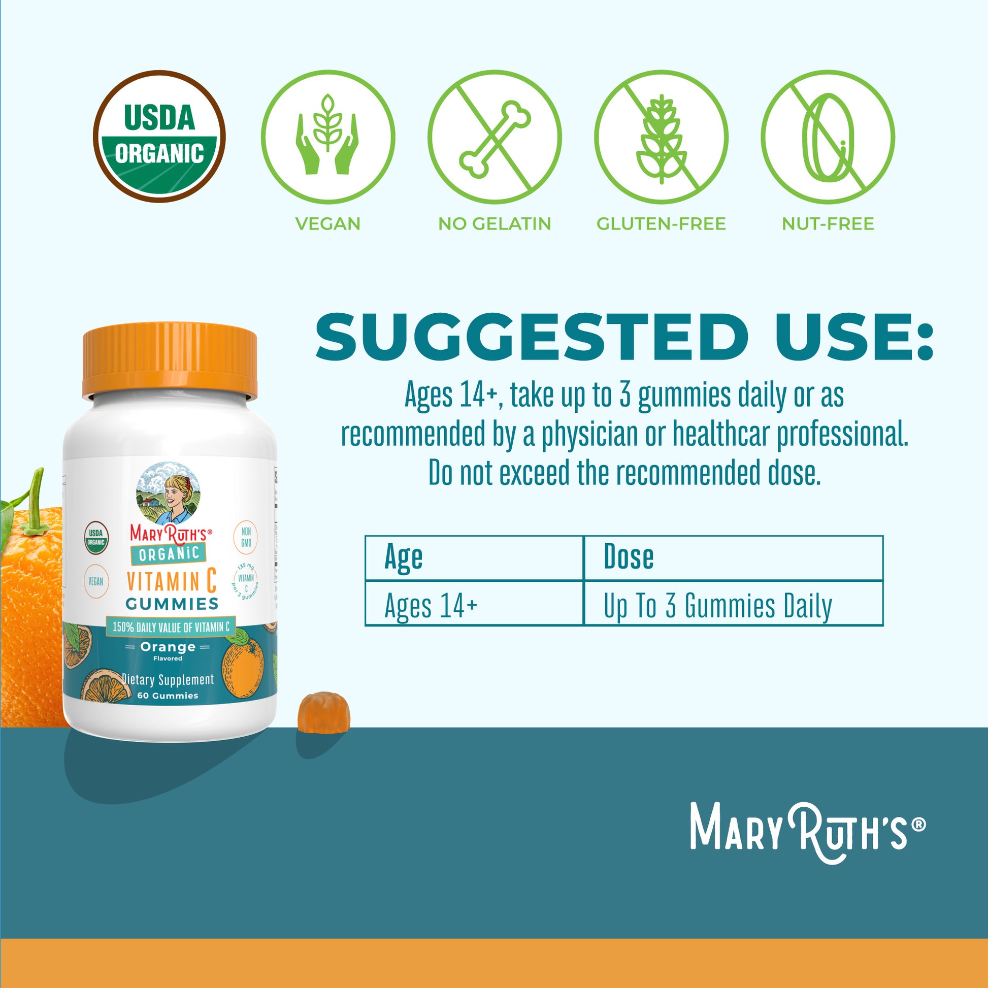 Organic Vitamin C Gummies Suggested Use