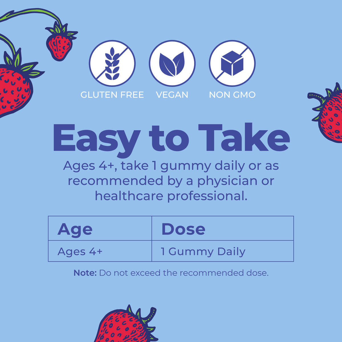 Organic Vitamin D3 Gummies Strawberry 60ct Easy To Take