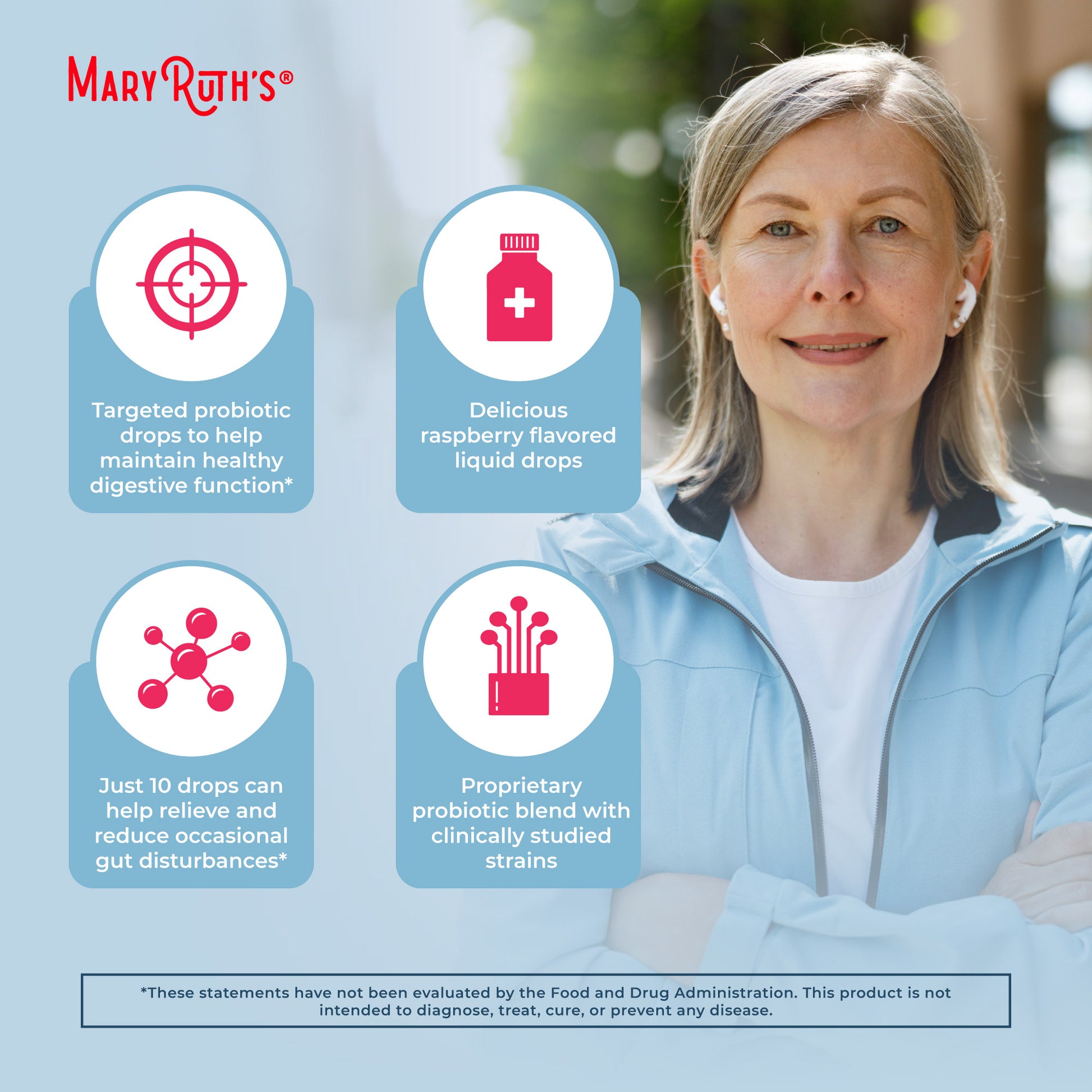 Organic Women's 40+ Precision Probiotic Digestive Liquid Drops Benefits