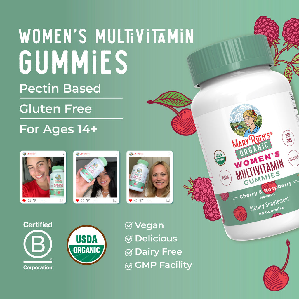 Organic Women's Multivitamin Gummies Lifestyle Bottle