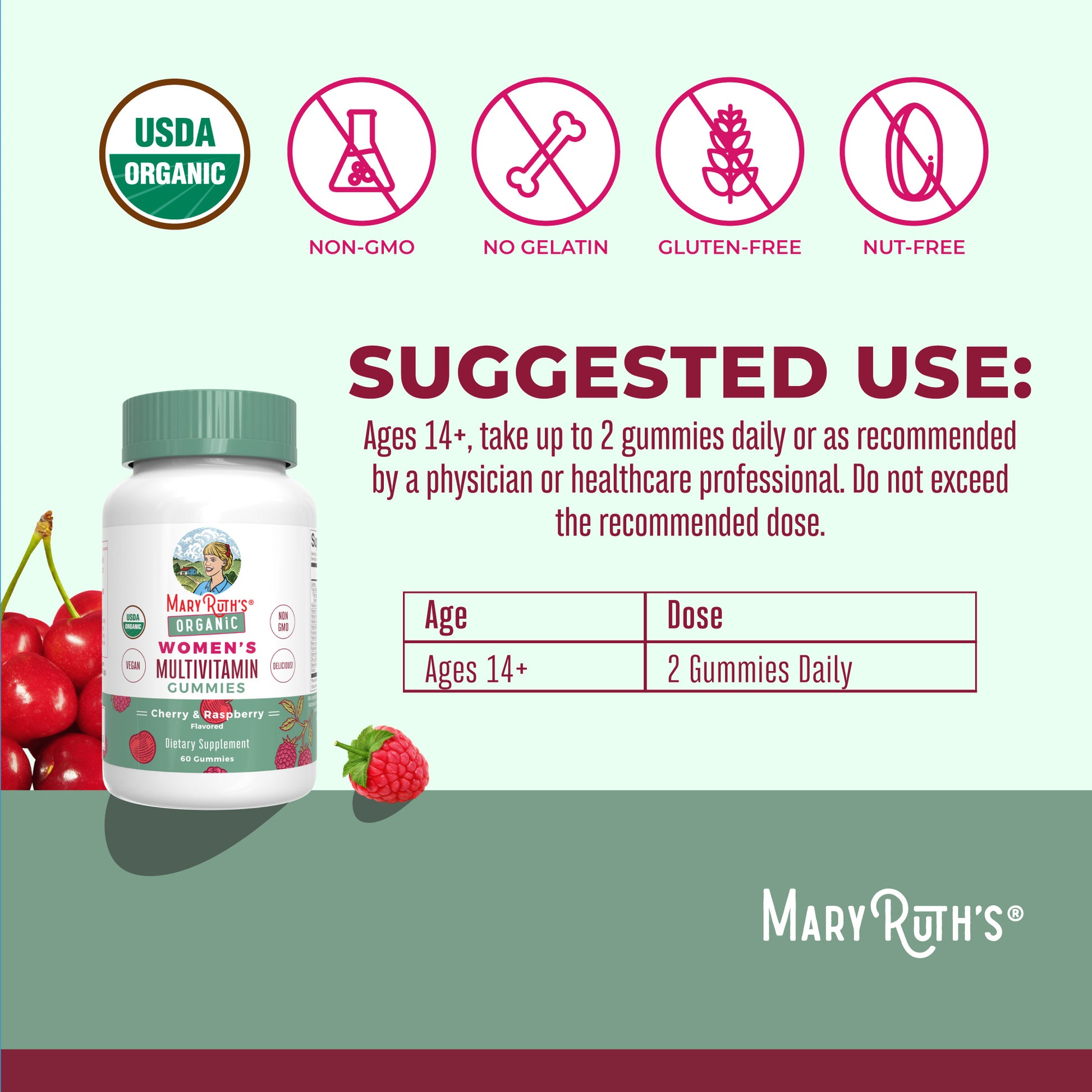 Organic Women's Multivitamin Gummies Suggested Use
