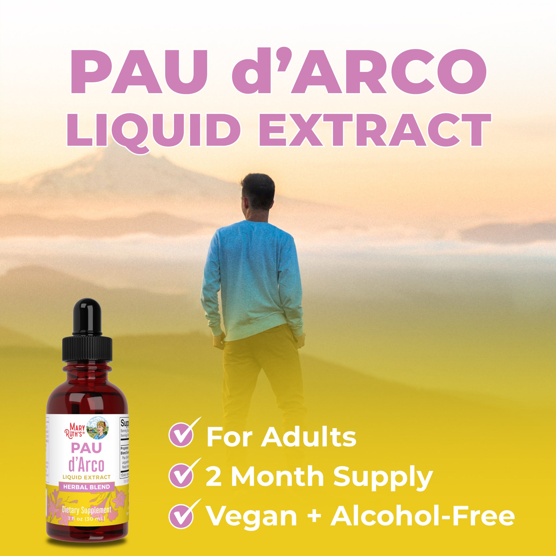 Pau d’Arco Herbal Blend Liquid Drops Lifestyle Bottle