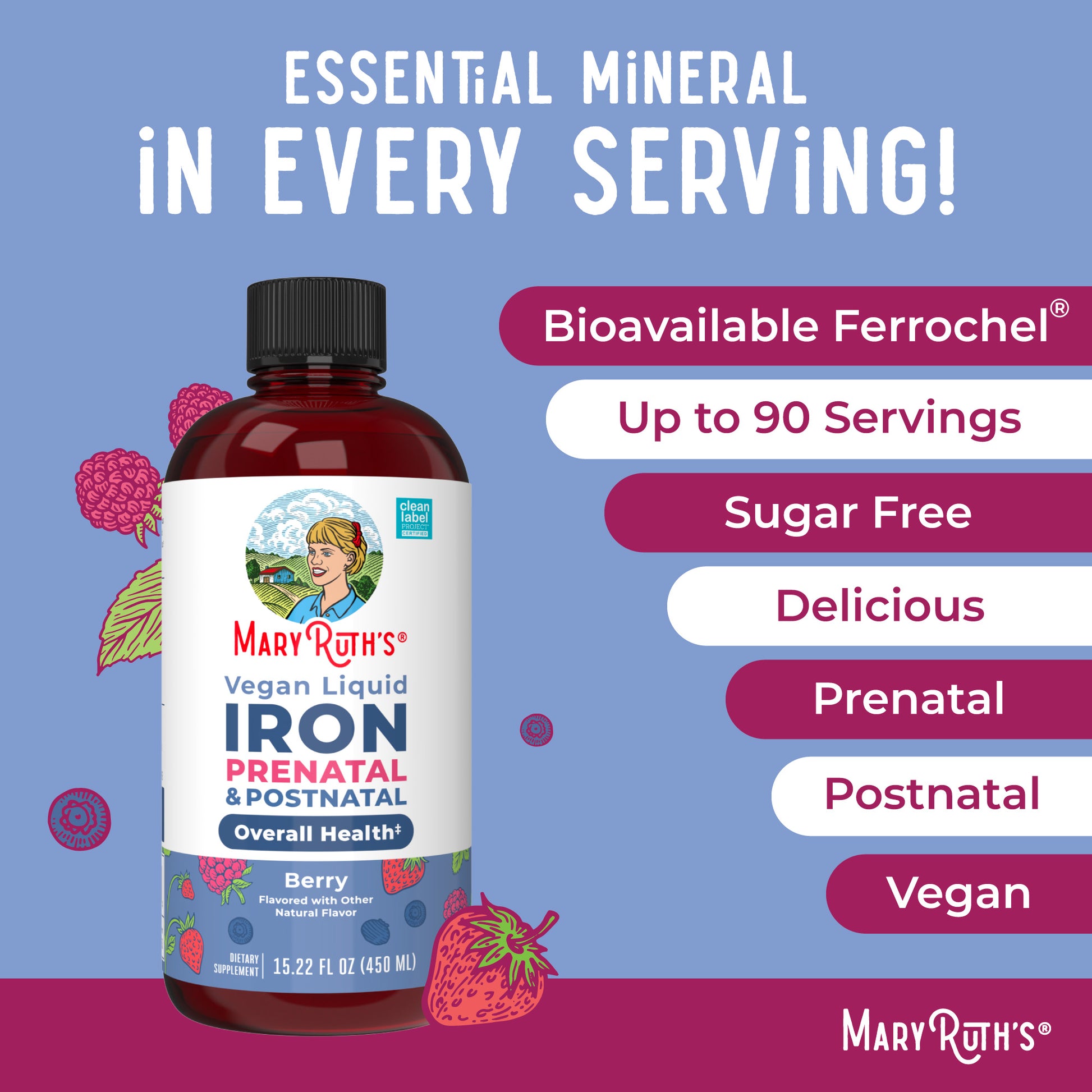 Prenatal & Postnatal Liquid Iron Ingredients