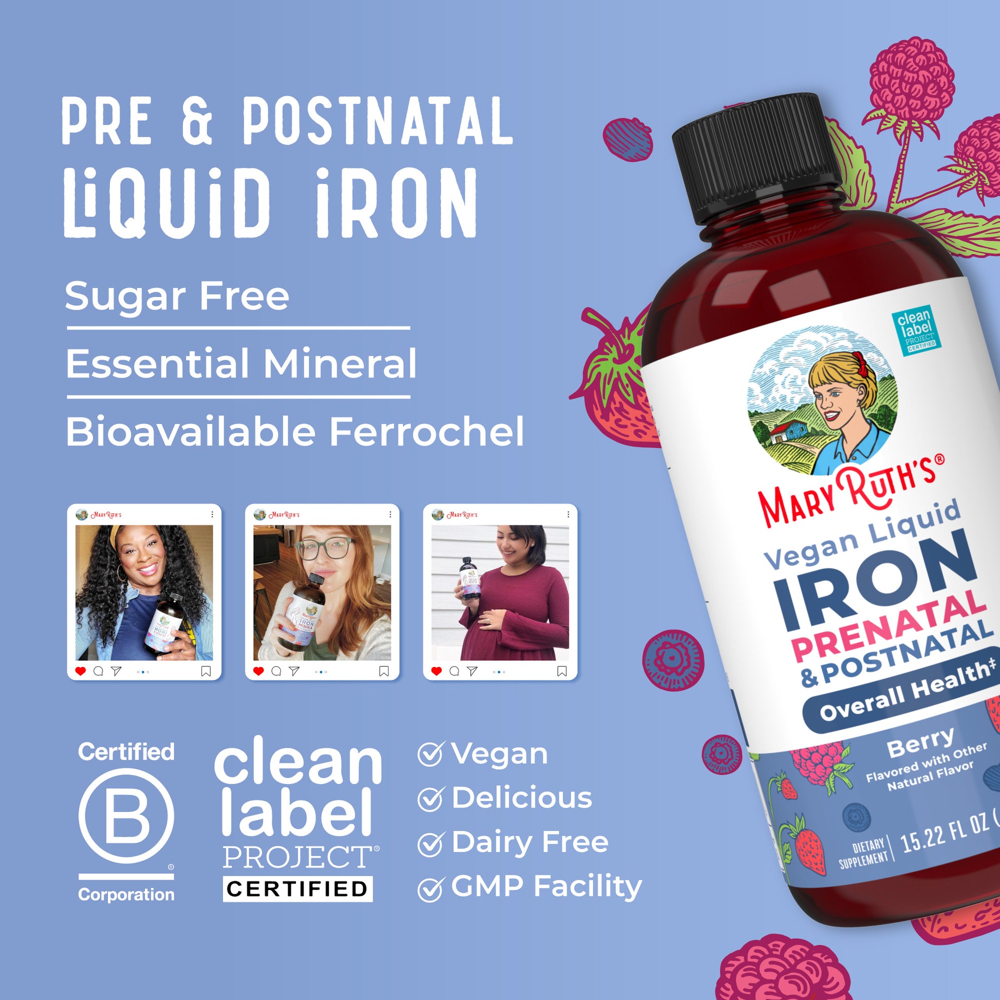 Prenatal & Postnatal Liquid Iron Lifestyle Botte