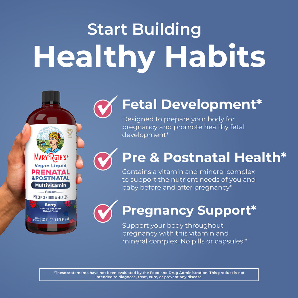 Prenatal & Postnatal Liquid Multivitamin 32 oz Healthy Habits