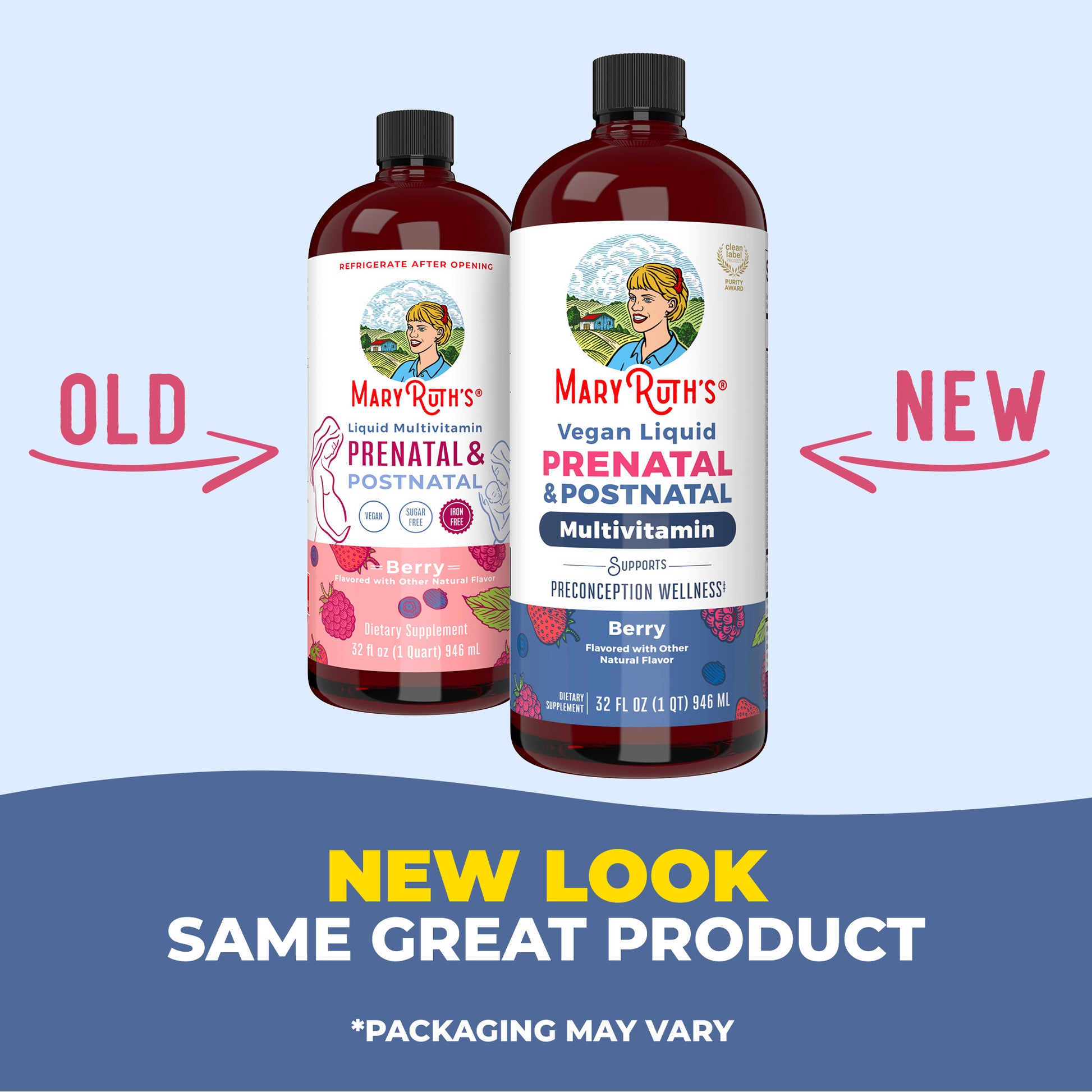 Prenatal & Postnatal Liquid Multivitamin 32 oz New look Bottle