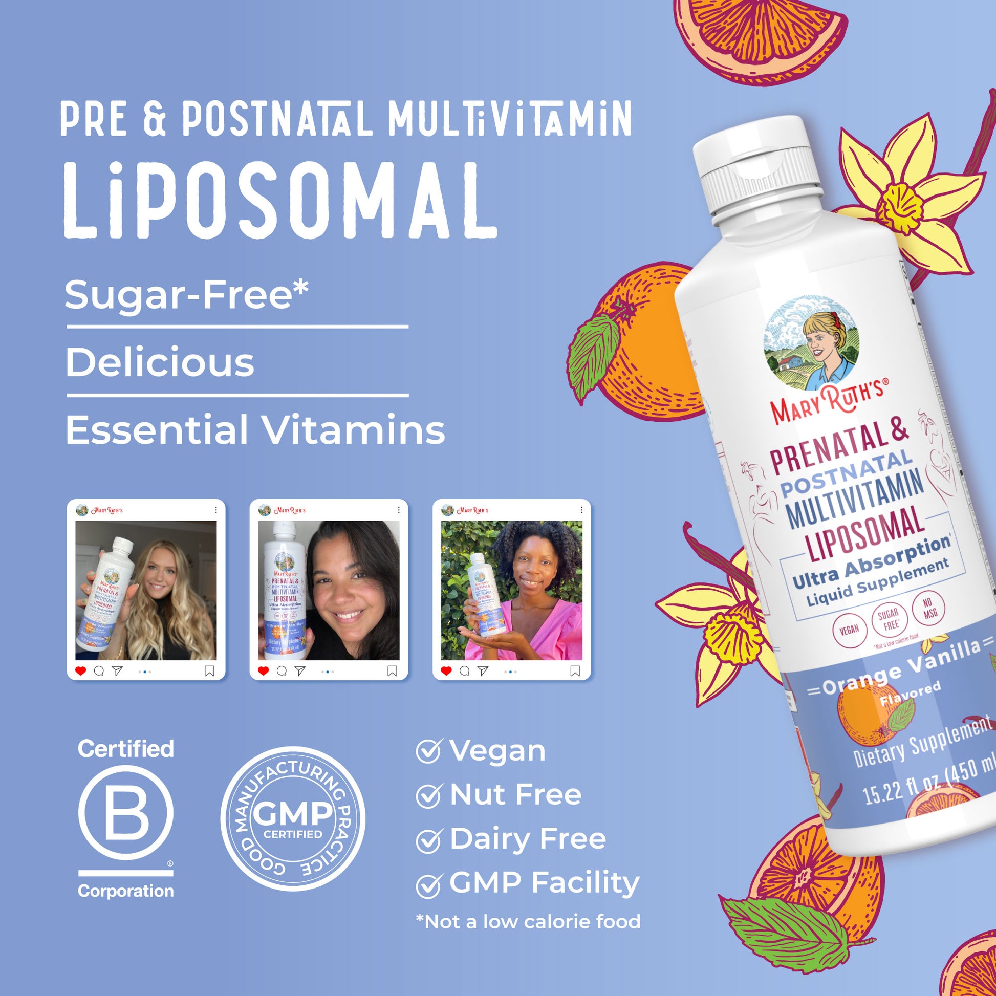 Prenatal & Postnatal Multivitamin Liposomal 15 oz Lifestyle Bottle