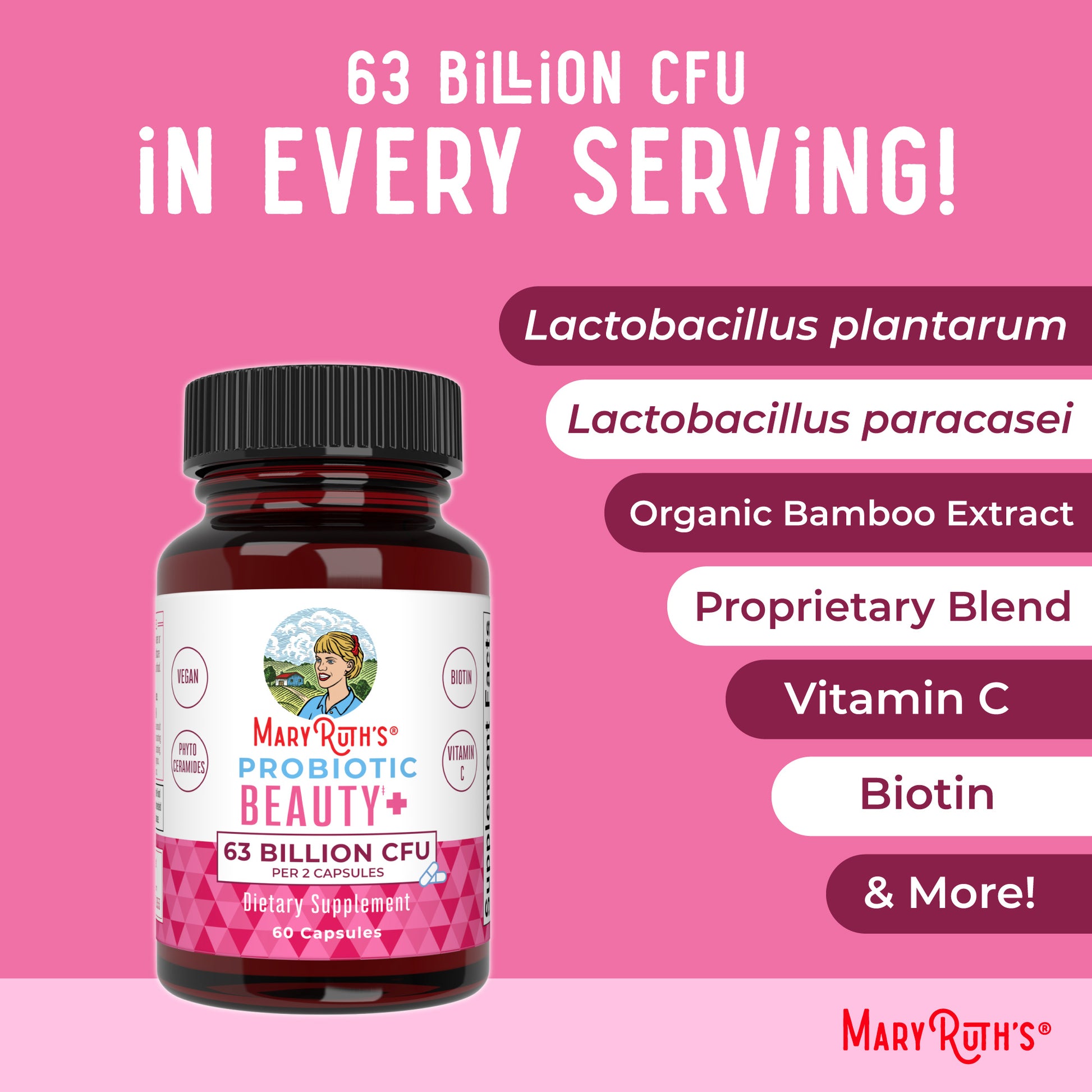 Probiotic Beauty+ 60 Capsules Ingredients