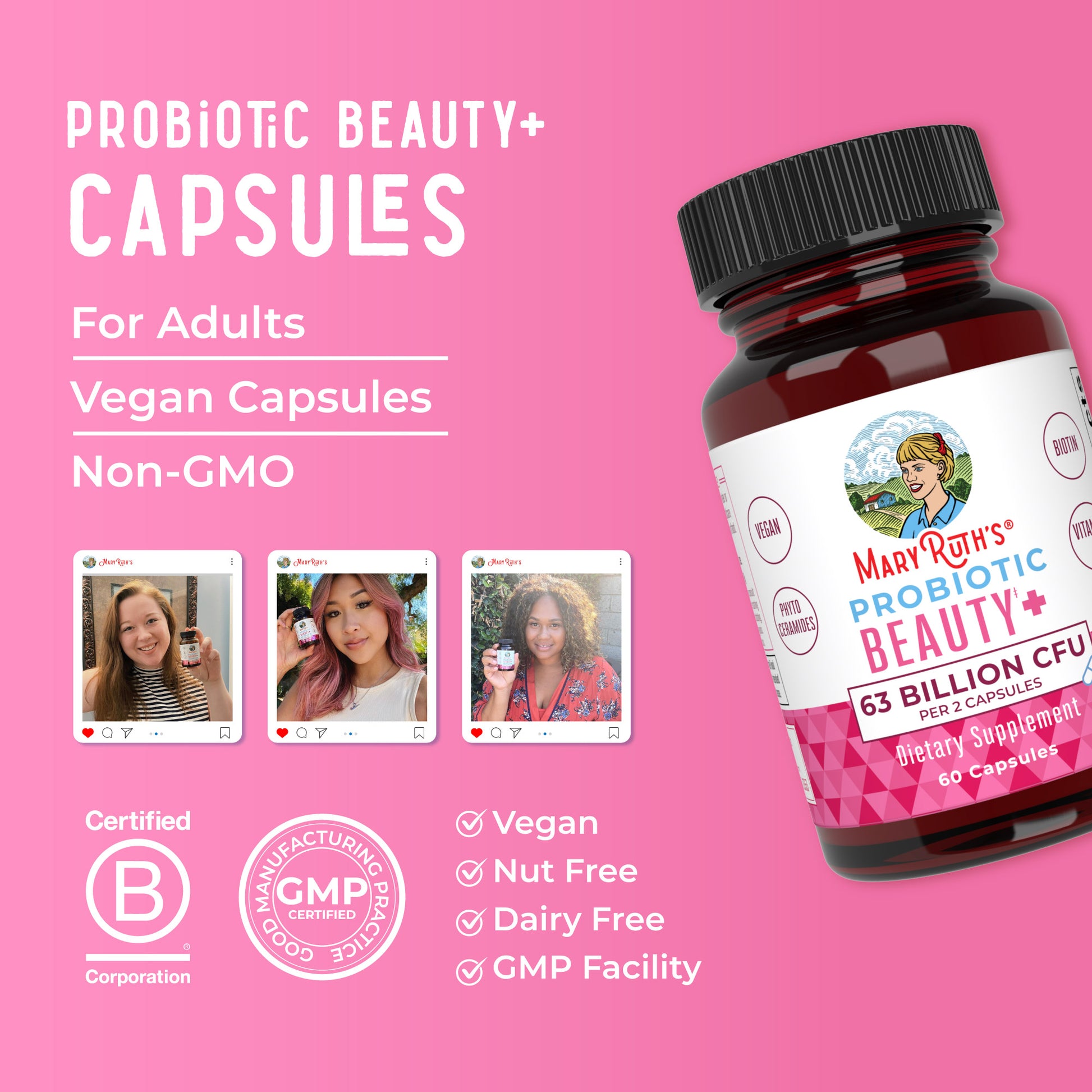 Probiotic Beauty+ 60 Capsules Lifestyle Bottle