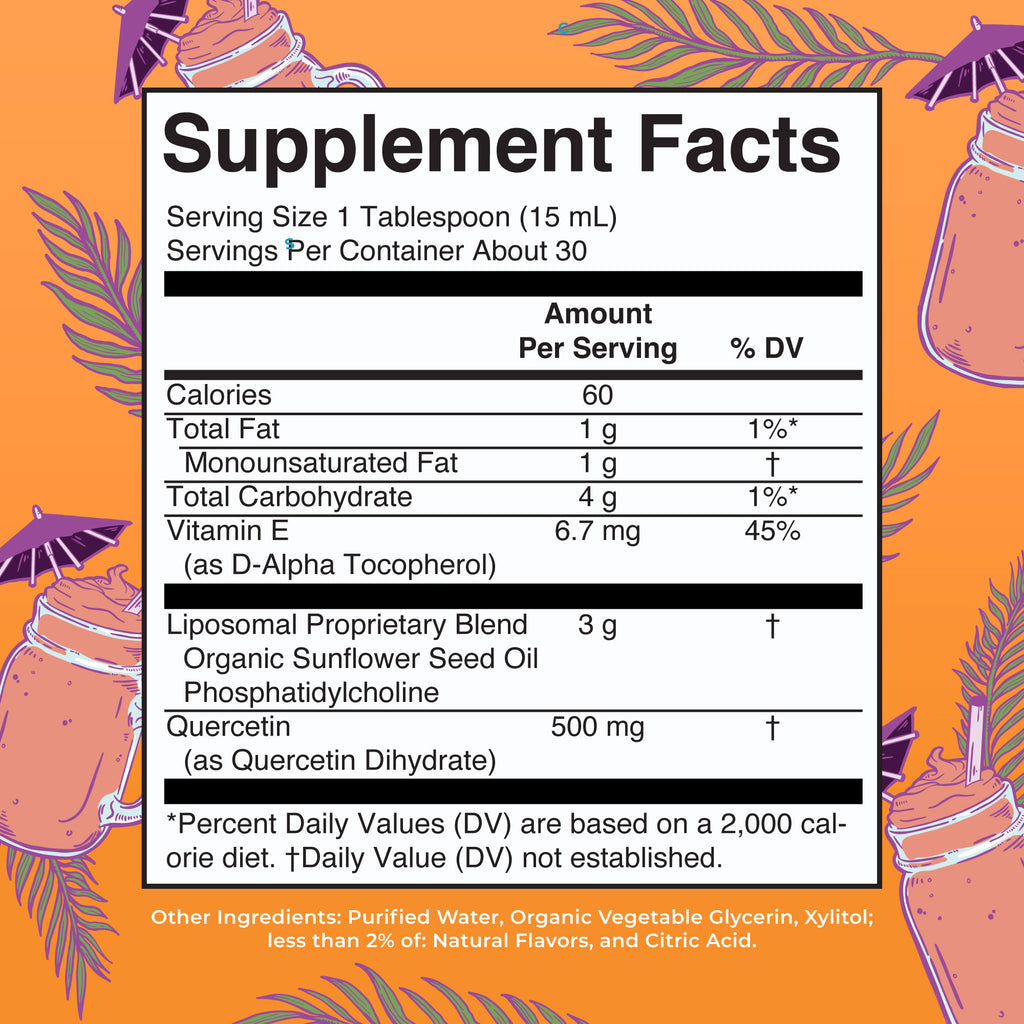 Quercetin Liposomal 15 oz Supplement Facts